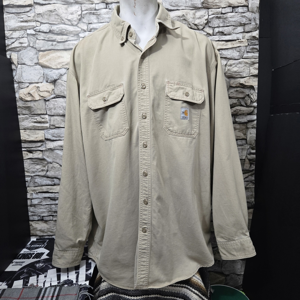 Carhartt Men's 2XL Flame-Resistant (FR) Twill Long-Sleeve Shirt